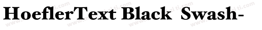 HoeflerText Black  Swash字体转换